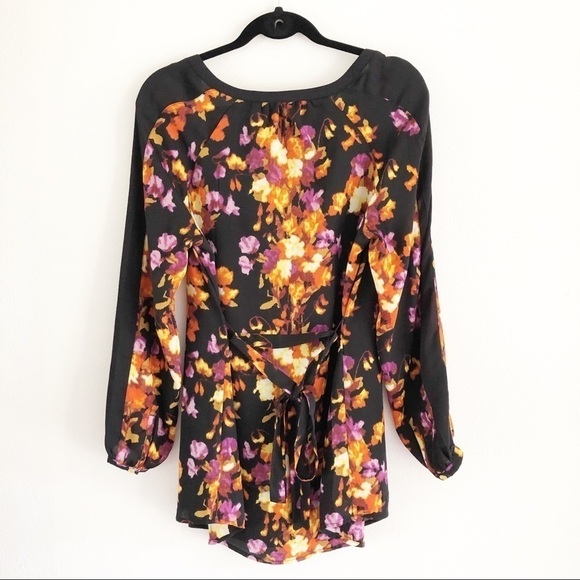 Isaac Mizrahi Floral Blouse Multicolored Small - Picture 3 of 8